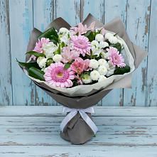Букет цветов из:  Герберы, Альстромерии и Хризантемы в Таширово