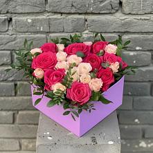Цветочная композиция из Розы в коробке в Таширово