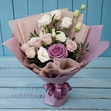 Букет цветов из:  Розы и Лизиантусы в Таширово