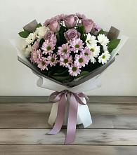 Букет цветов из:  Хризантемы и Розы в Таширово