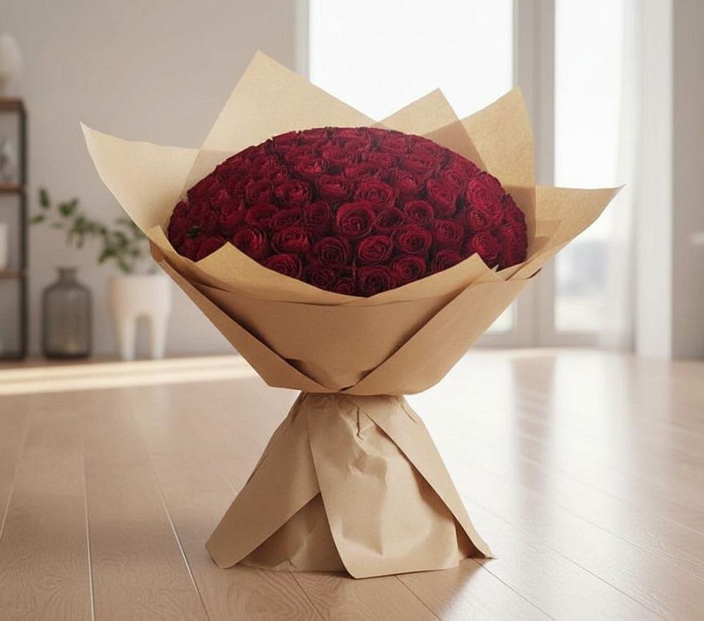 Букет 101 Красная роза в Таширово