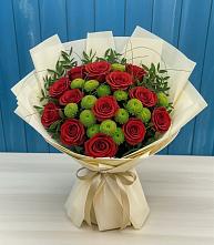 Букет цветов из:  Розы и Хризантемы в Таширово