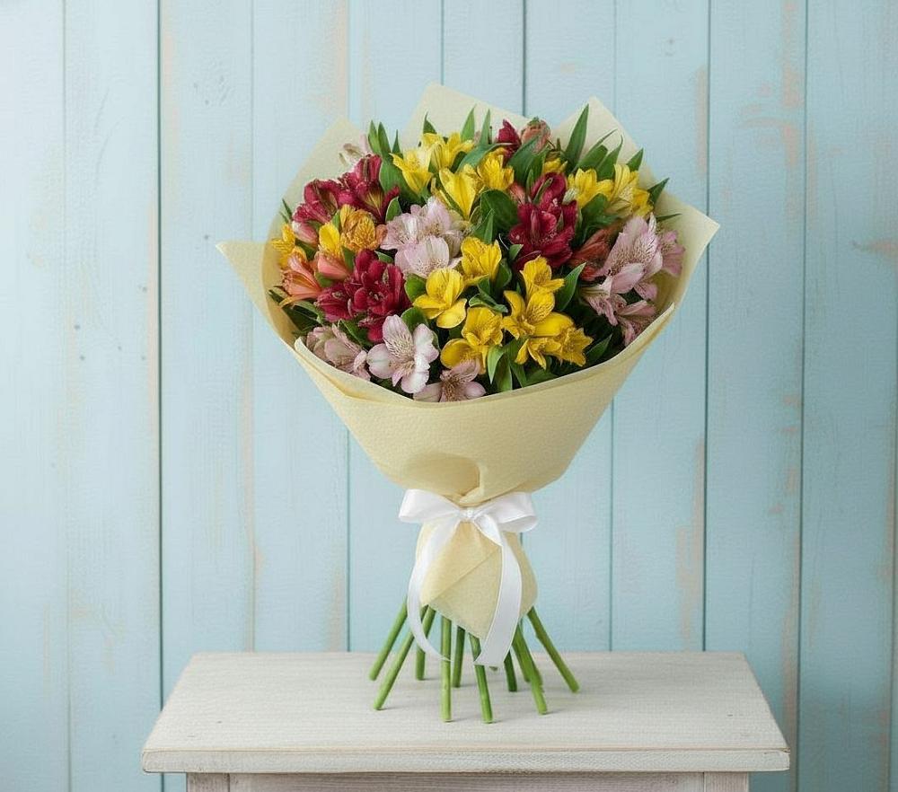 Букет цветов из: Альстромерии в Таширово
