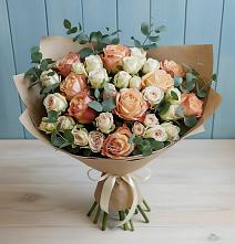 Букет цветов из:  Альстромерии и Розы в Таширово